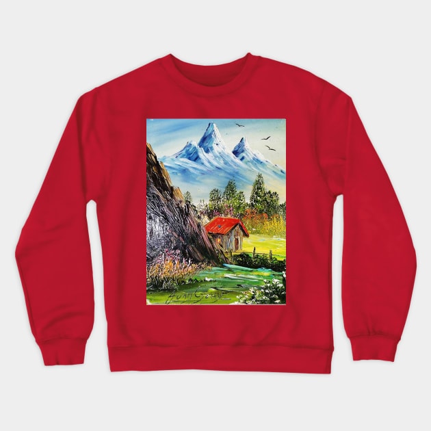 LA CABAÑA Crewneck Sweatshirt by JUANGOMY